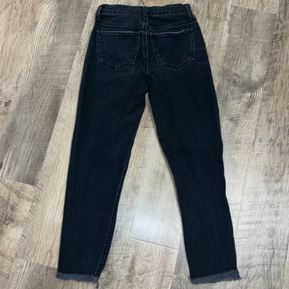 Distressed Black High‎ Rise Mom Jeans - Picture 2 of 5